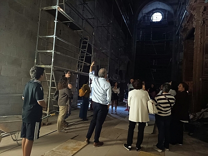 Medio centenar de profesores conocen las obras de restauración de La Magdalena impulsadas por el Pla