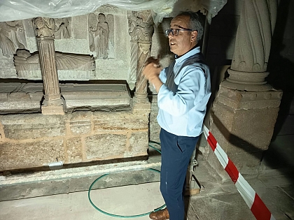 Medio centenar de profesores conocen las obras de restauración de La Magdalena impulsadas por el Pla