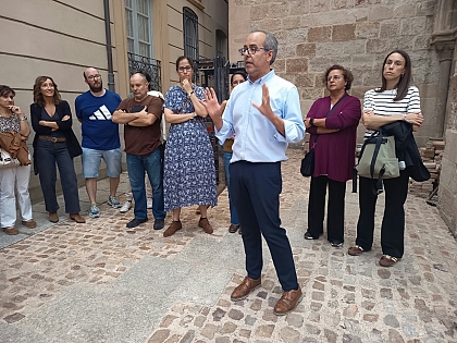 Medio centenar de profesores conocen las obras de restauración de La Magdalena impulsadas por el Pla